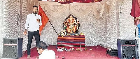 A Ganesha pandal without Hindu Mahasabha leader VD Savarkar’s picture