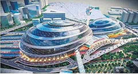 The proposed New Delhi Railway Station.