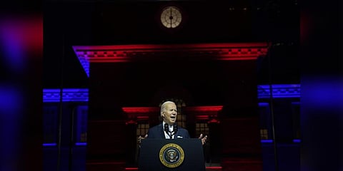 Biden is making his third trip to Pennsylvania in less than a week and returning just two days after his predecessor, Donald Trump, staged his own rally there. (Photo | AP)