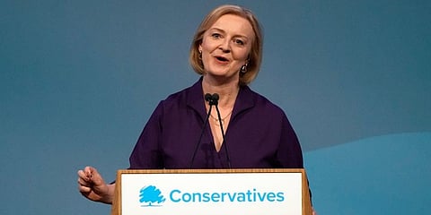 British lawmaker Liz Truss speaks after winning the Conservative Party leadership contest at the Queen Elizabeth II Centre in London. (Photo |AP)