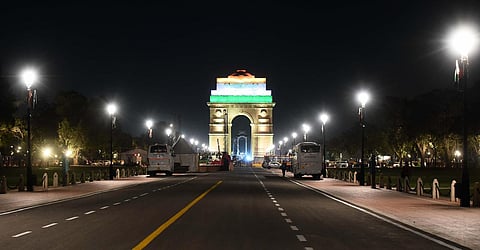 A view of Rajpath in New Delhi on Monday. (Photo | EPS, Parveen Negi)