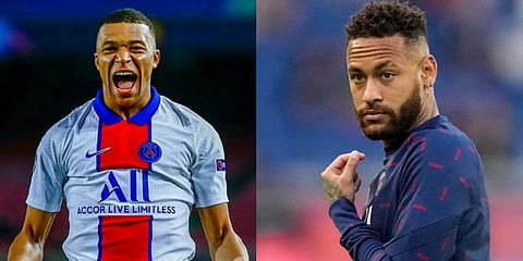 PSG's Kylian Mbappe and Neymar.( File Photo  | AP)