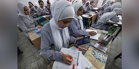 Some 890 tablets are being handed out this week at schools run by UNRWA, the UN agency for Palestinian refugees. (Photo |AFP)