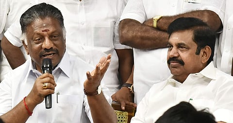 O Pannerselvam with Edappadi Palaniswami. (File | EPS)