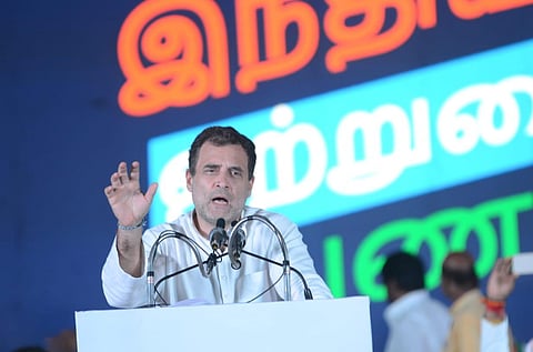 Congress leader Rahul Gandhi at the 'Bharat Jodo Yatra' launch event in Kanyakumari, Tamil Nadu on September 7, 2022. (Photo | V Karthik Alagu, EPS)