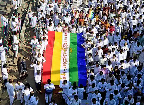 Jain community demand action against illegal mining activities in sacred Shetrunjaya Hills in Gujarat's Bhavnagar district. (Photo | ANI)