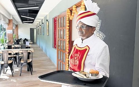 A bearer at the revamped India Coffee House which was inaugurated in Bengaluru on Monday | Nagaraja Gadekal