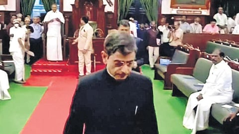 Governor RN Ravi walks out of Assembly on Monday