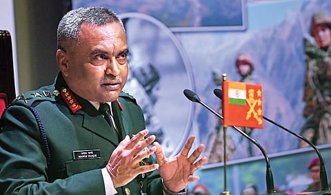 Gen Manoj Pande during celebration of the Indian Army Day in New Delhi | Shekhar yadav