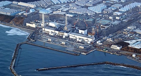 This aerial photo shows the Fukushima Daiichi nuclear power plant in Okuma town, Fukushima prefecture, north of Tokyo. (Photo | AP)