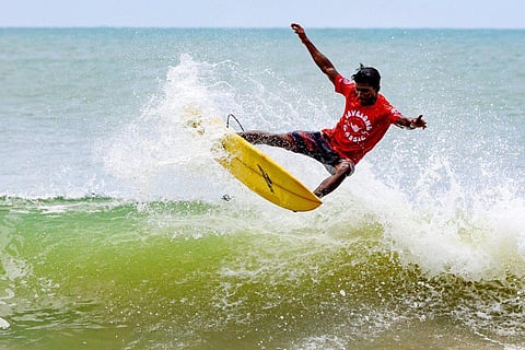An Indian team surfer in action | special  arrangement