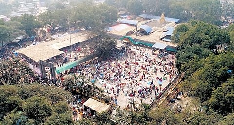 The historic Mallikarjuna Swamy Jatara, one of the biggest religious fairs in Telangana, underway at Inavolu village in Wardhannapet mandal of Warangal district on Friday