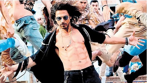 SRK in a still from the newly released 'Pathaan.' (File photo)