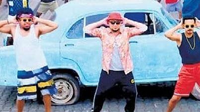 A still from the Basti Bounce video