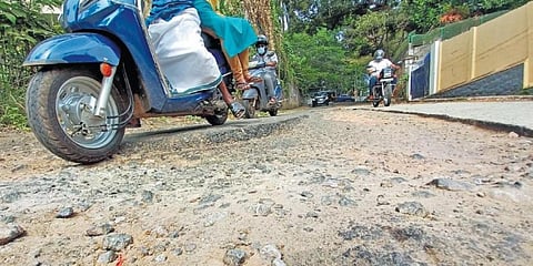 Potholed Kalabhavan Mani Road near Panavila in Thiruvananthapuram | B P Deepu