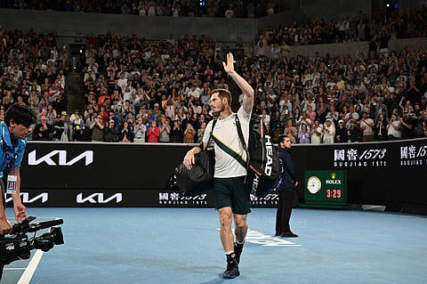 Britain's Andy Murray waves as he leaves after losing to Spain's Roberto Bautista Agut during their men's singles match on day six of the Australian Open tennis tournament in Melbourne. (Photo | AFP)