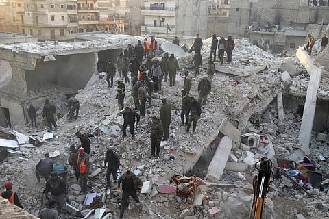 Building collapse in war-damaged Syria city kills 16