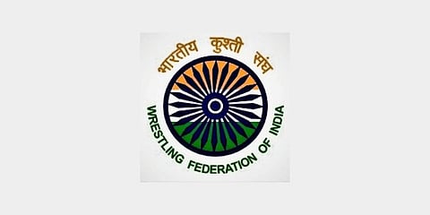 Logo of Wrestling Federation of India.(Photo | Twitter)