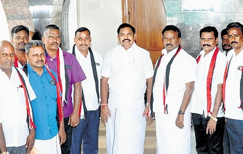 Members of various parties joined AIADMK in the presence of former chief minister Edapadi K Palaniswami in Salem on Sunday | Express