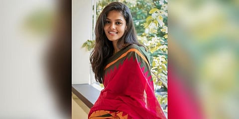 The anchor-turned-actor, Swathishta Krishnan. (Swathishta Krishnan Twitter)