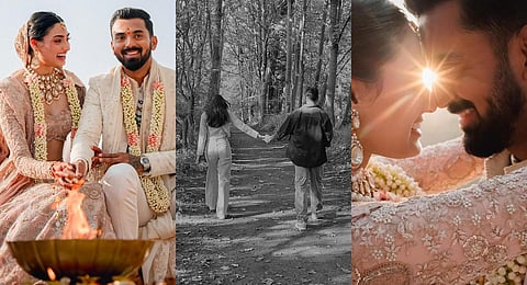 Bollywood actor Athiya Shetty and Indian cricketer KL Rahul on January 23 tied the knot in an intimate ceremony in presence of close family members and friends, at Athiya's actor father Suniel Shetty's farmhouse in Khandala, which is about 82 kms from Mum