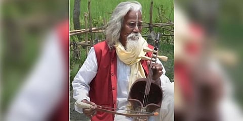 Oldest living folk musician of West Bengal, Mangala Kanti Roy (Photo | ANI)