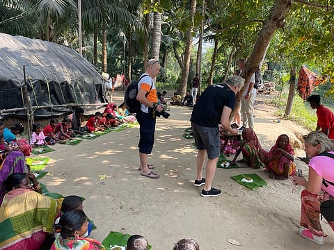 The family members went to a few Dalit villages near Puri and donated a meal