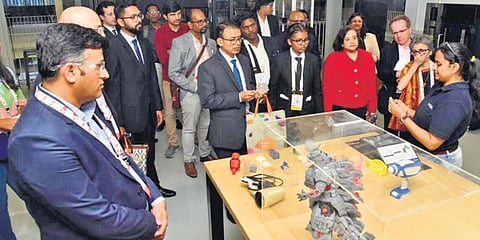 Union Tourism Minister G Kishan Reddy addresses the Startup20 inception meeting in Hyderabad on Saturday 