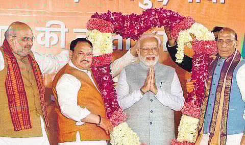 The national executive meet of the BJP will meet in Delhi for two days on January 16-17. (Photo | Shekhar Yadav)