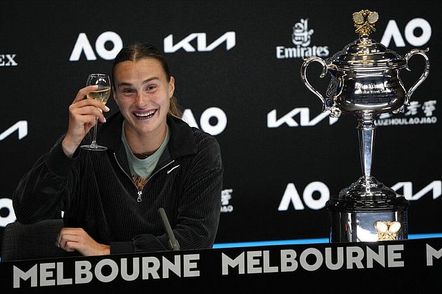 The confidence that this game has given Sabalenka has allowed her to find a zen-like peace while losing none of her inner competitive tigers. Every time I had a tough moment on court,” the 24-year-old from Belarus said, “I was just reminding myself that I’m good enough to handle all this.” (Photo | AP)