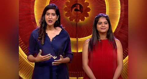 Yeshoda (left) and Rhea Karuturi on the reality show which aired on Monday night. (Photo | Express)