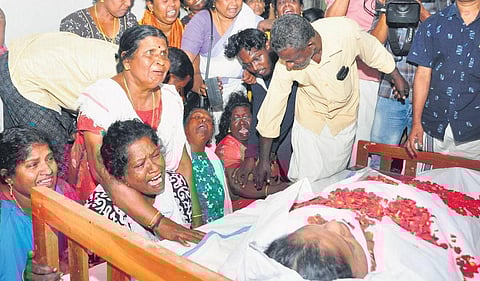 Rasmi Raj’s mother and family members were seen inconsolable when her body was brought to the house at Thiruvarpp in Kottayam on Tuesday