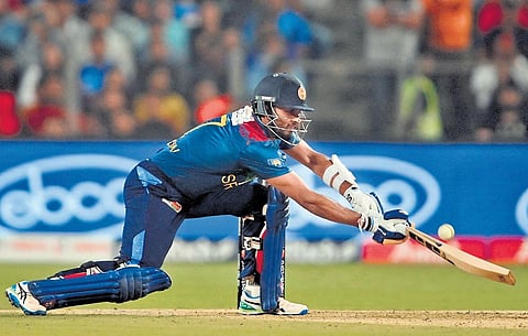 Skipper Dasun Shanaka smashed a quick unbeaten knock of 56 off 22 balls | AFP