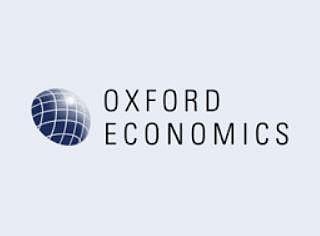 Logo of Oxford Economics, a global independent economic advisory firm which does forecasting and econometric analysis. (Oxford Economics website)