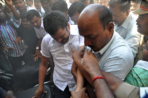 File photo of Yuvaraj, the alleged mastermind of the sensational murder of young Dalit engineer Gokulraj, surrenders before the Tamil Nadu Crime-Branch CID. | EPS