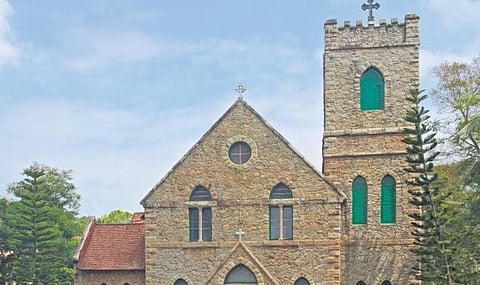 A gothic-style church in the heart of the city