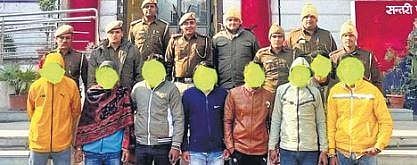 Delhi police with eight contract killers