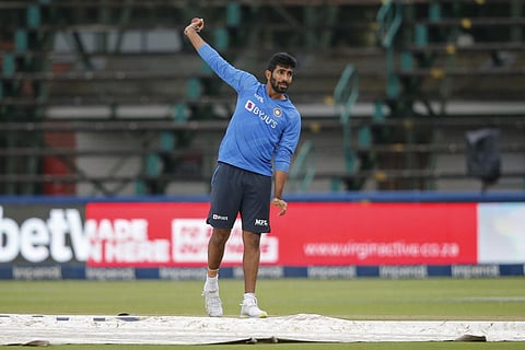 India's Jasprit Bumrah warms up ahead of a Test match at The Wanderers Stadium in Johannesburg on January 6, 2022. (File Photo | AFP)