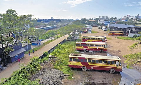 The proposed Green Corridor stretch near Ernakulam KSRTC bus stand | A Sanesh