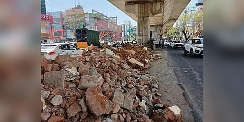 Debris lying in the middle of the road has been slowing down traffic on this stretch | Express