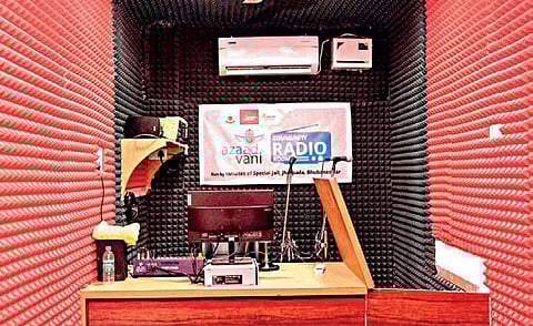 The community radio station in Jharpada jail. (Photo | Express)