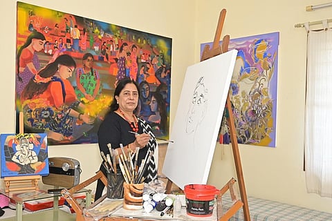 Senior artist Anjani Reddy. (Photo | Express)