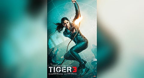 Katrina Kaif's look as Zoya, from the upcoming Hindi film Tiger 3. The plot of Tiger 3 will follow the events of Tiger Zinda Hai, War and Pathaan. (Photo | Salman Khan Twitter)
