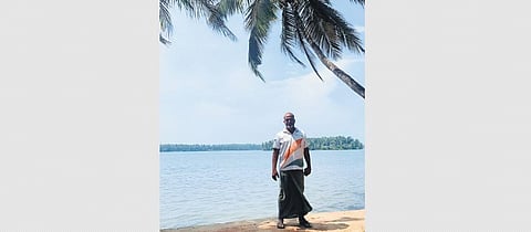 P Madhu near Kavvayi backwaters in Payyannur, Kannur.