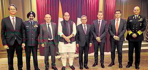 Rajnath Singh met the CEOs of the top French defence companies | twitter