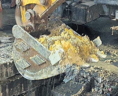 Food waste dumped in drains leading to continued waterlogging in city