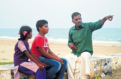Sarvesh Kumar, the saviour and guardian of the coastal heritage of Marakkanam in Villupuram. (Photo | Sriram R)