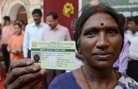 As of April, the state has 2.24 crore family ration cards, with an average of 3.2 family members per card. (Photo | Express)