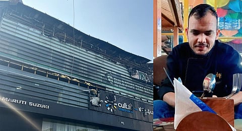 Prem Singh Saud, a cook jumped down the fourth floor and got critically injured. (Photo | Express)