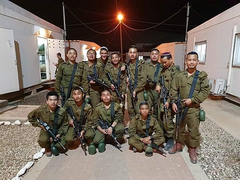 Youth from 'Bnei Menashe' community during their three-year mandatory service in the military. (Photo | EPS)